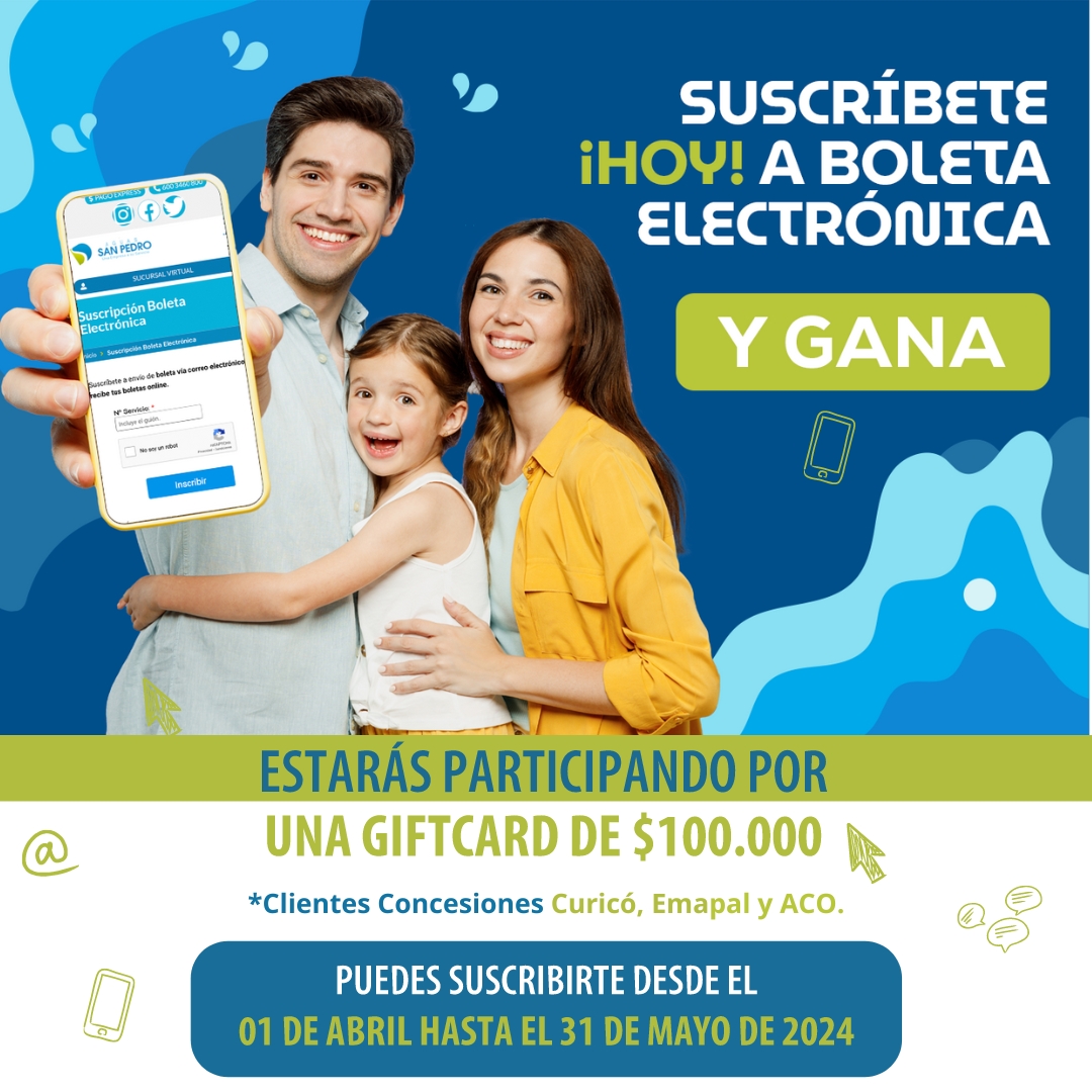 Concurso Suscríbete a boleta electrónica